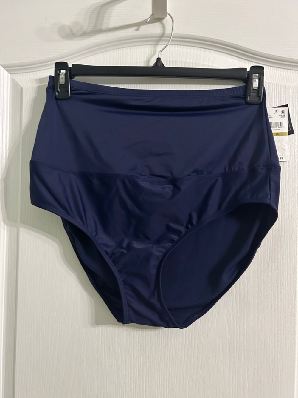 Island Escape High-Waist Bikini Bottoms - Navy